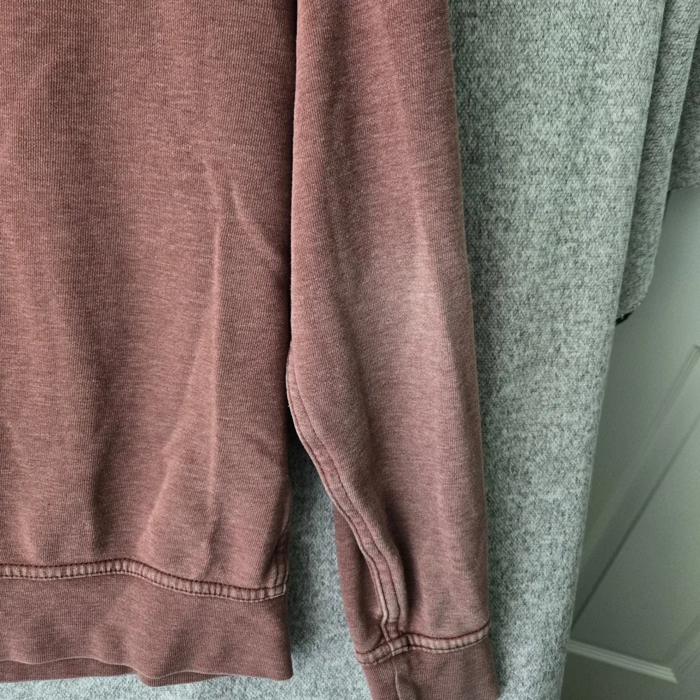 The North‎ Face Mens Small Maroon Heather Pullover Hoodie Half Dome Logo Brown